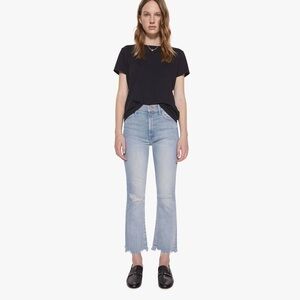 MOTHER Light Wash Cropped Jeans